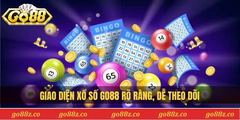 Giao diện xổ số Go88 rõ ràng, dễ theo dõi