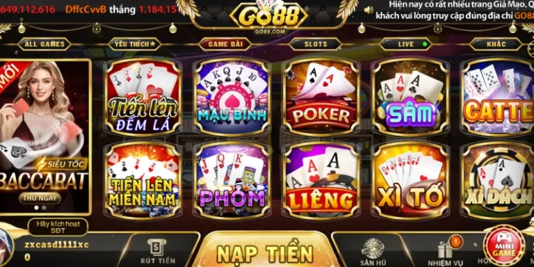 Game bài đổi thưởng đa dạng cho người chơi